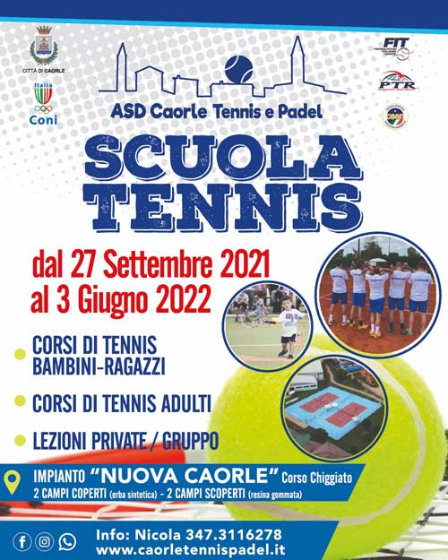 Scuola Tennis Settembre 2021 – Giugno 2022